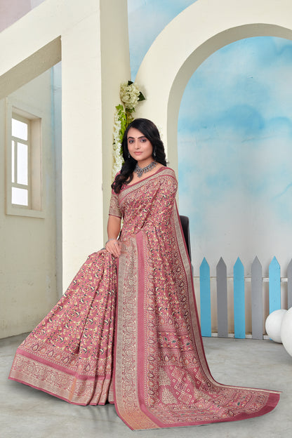 Viscos Sana Silk Printed Saree