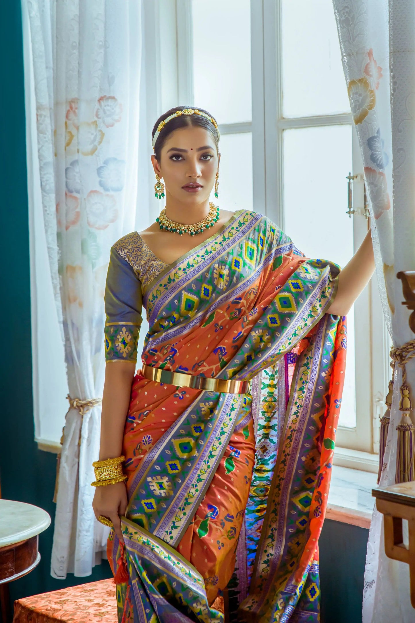 Banarasi Soft Silk Paithani Patola Saree