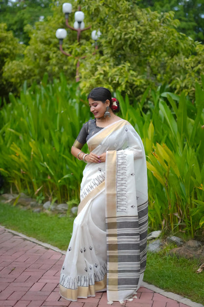 Soft Lilen Cotton Saree