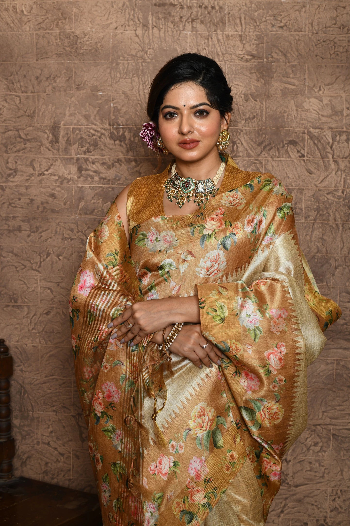 Soft Tussar Silk Tassels Saree