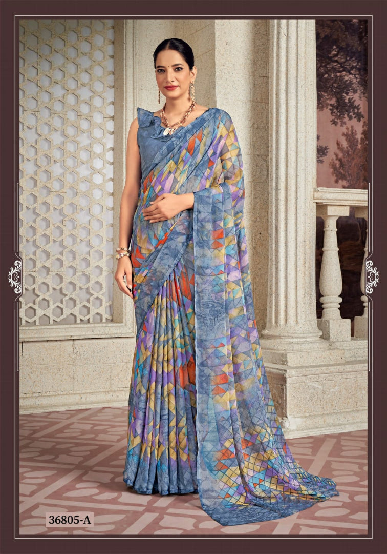Star Chiffon Hits Printed Saree