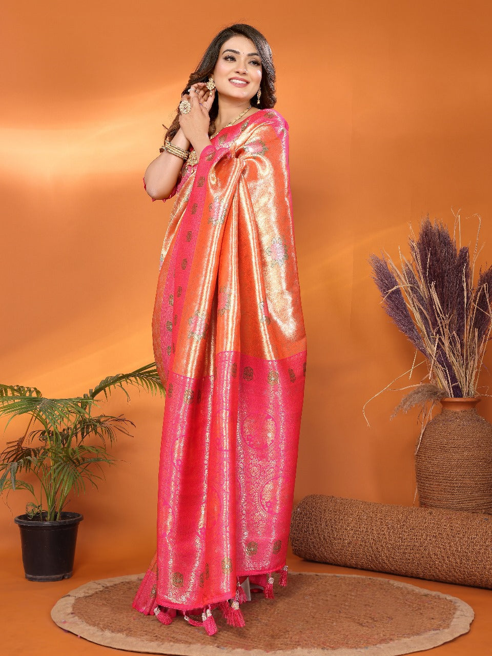 Premium Pure Banarasi Tissue Silk  Sarees