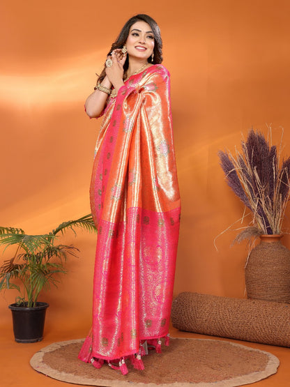 Premium Pure Banarasi Tissue Silk  Sarees