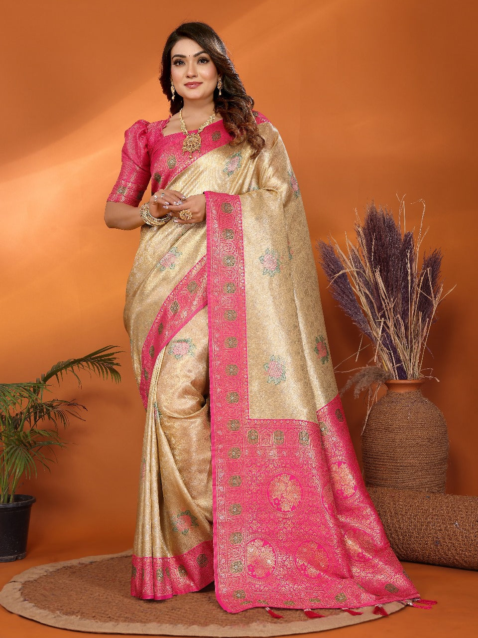 Premium Pure Banarasi Tissue Silk  Sarees