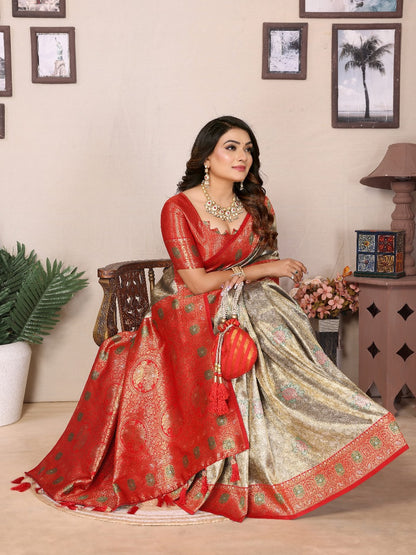 Premium Pure Banarasi Tissue Silk  Sarees