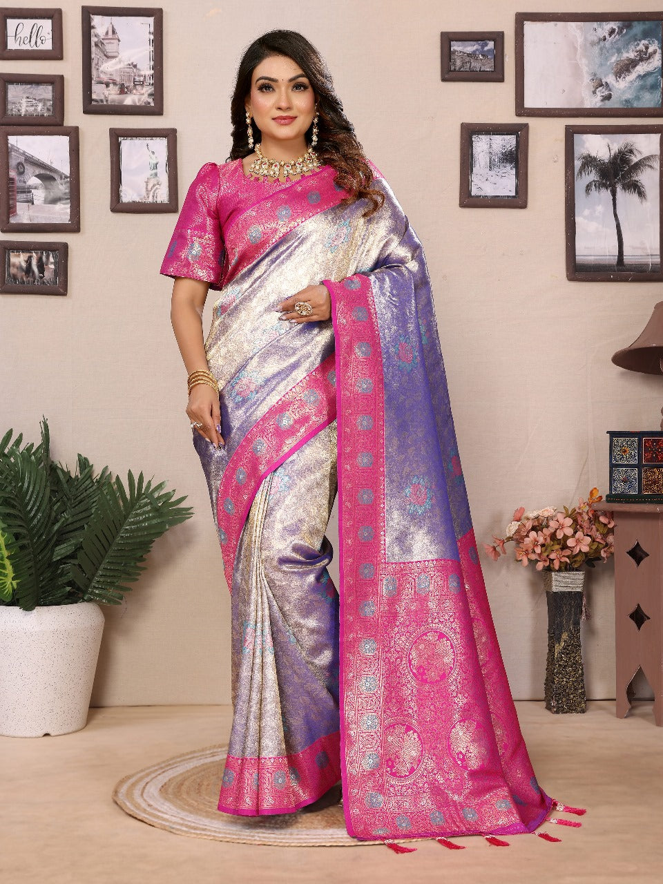 Premium Pure Banarasi Tissue Silk  Sarees