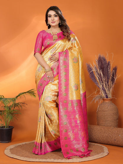 Premium Pure Banarasi Tissue Silk  Sarees