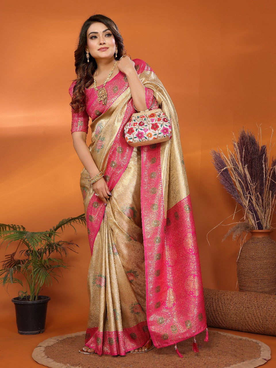 Premium Pure Banarasi Tissue Silk  Sarees