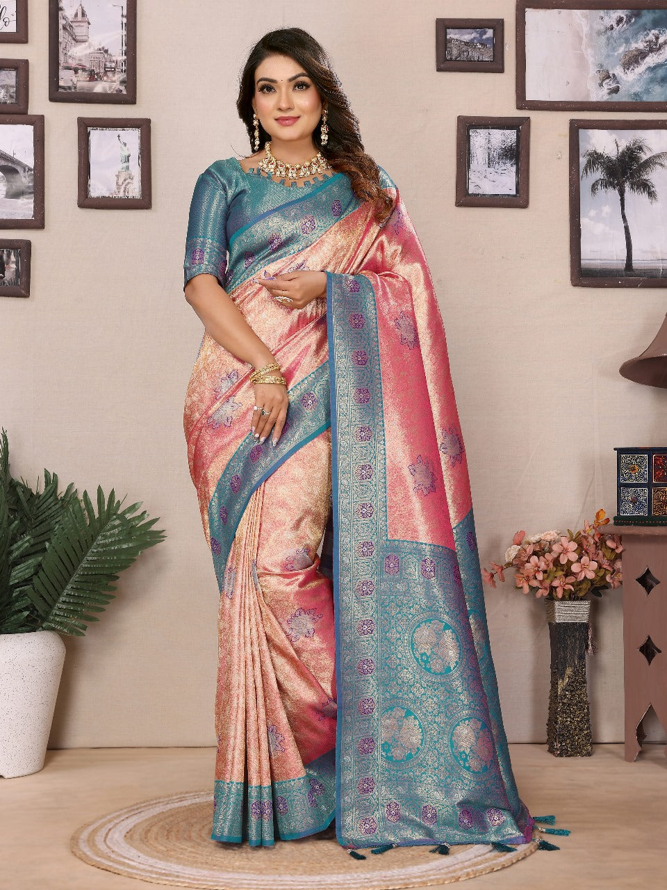 Premium Pure Banarasi Tissue Silk  Sarees