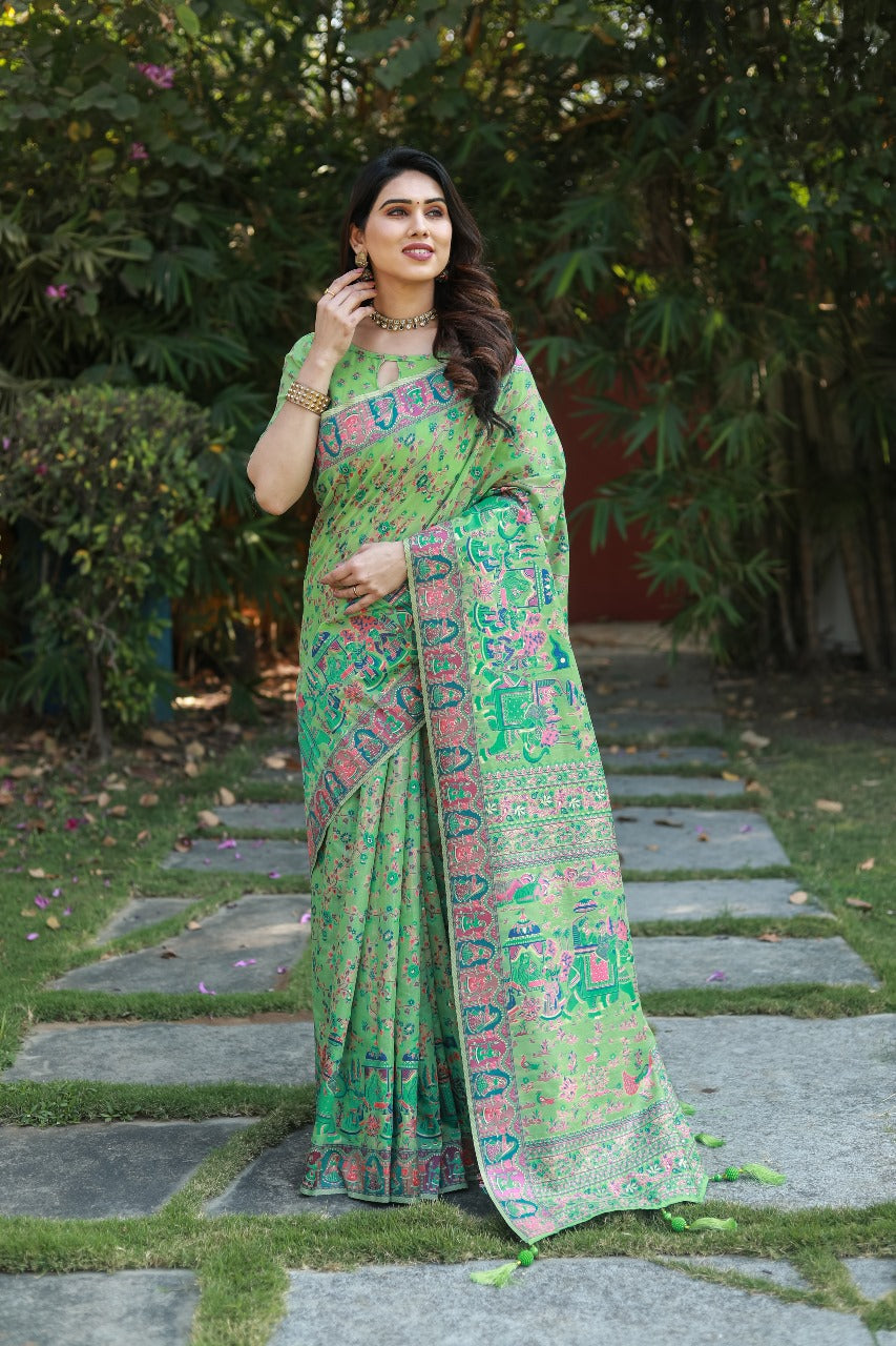 Pashmina soft Cotton Sarees