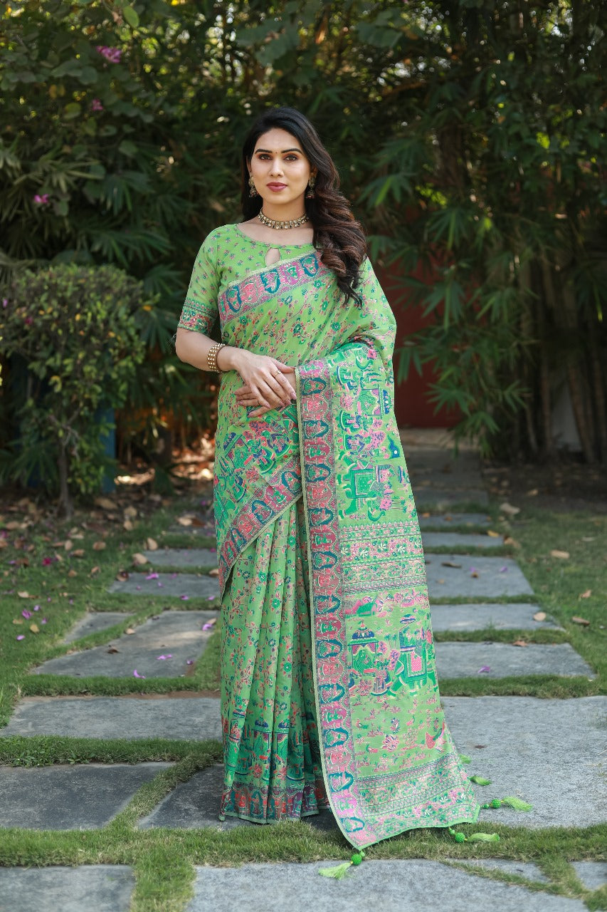 Pashmina soft Cotton Sarees