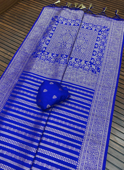 BANRASI DOLA SILK VISCOSE PURE JARI JAQUCARD WEVEING SAREE