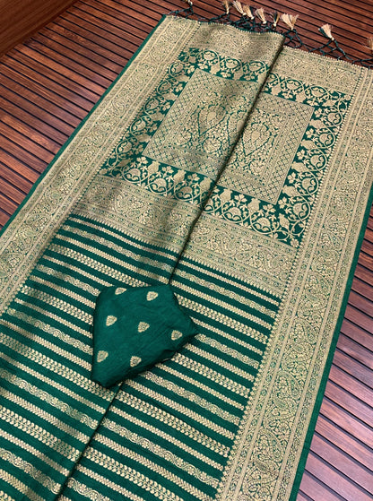 BANRASI DOLA SILK VISCOSE PURE JARI JAQUCARD WEVEING SAREE