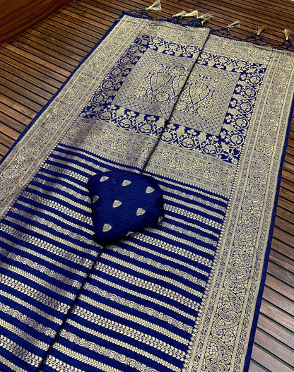 BANRASI DOLA SILK VISCOSE PURE JARI JAQUCARD WEVEING SAREE