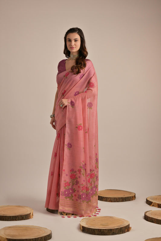 Premium soft Muga Cotton Saree