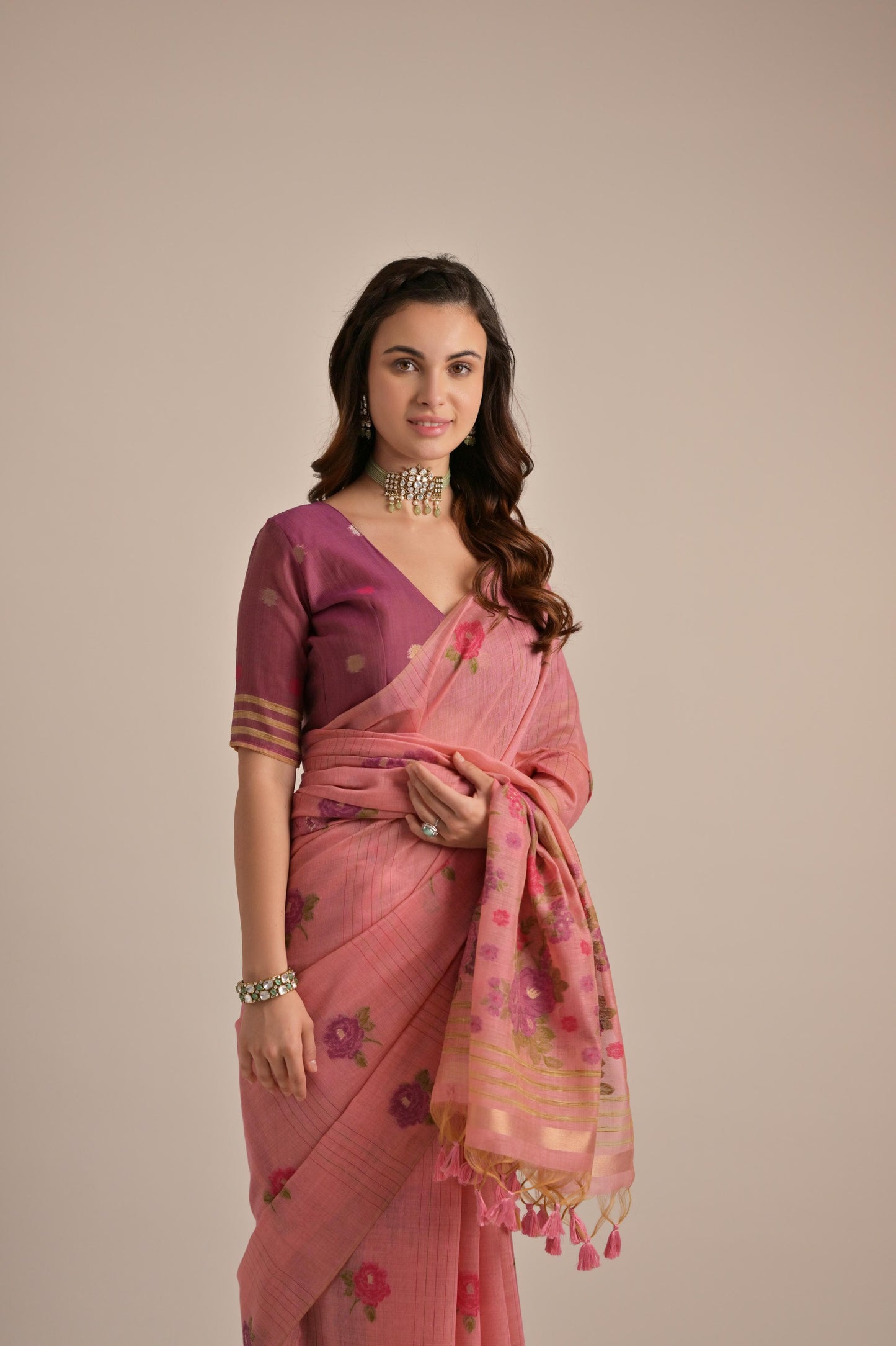 Premium soft Muga Cotton Saree