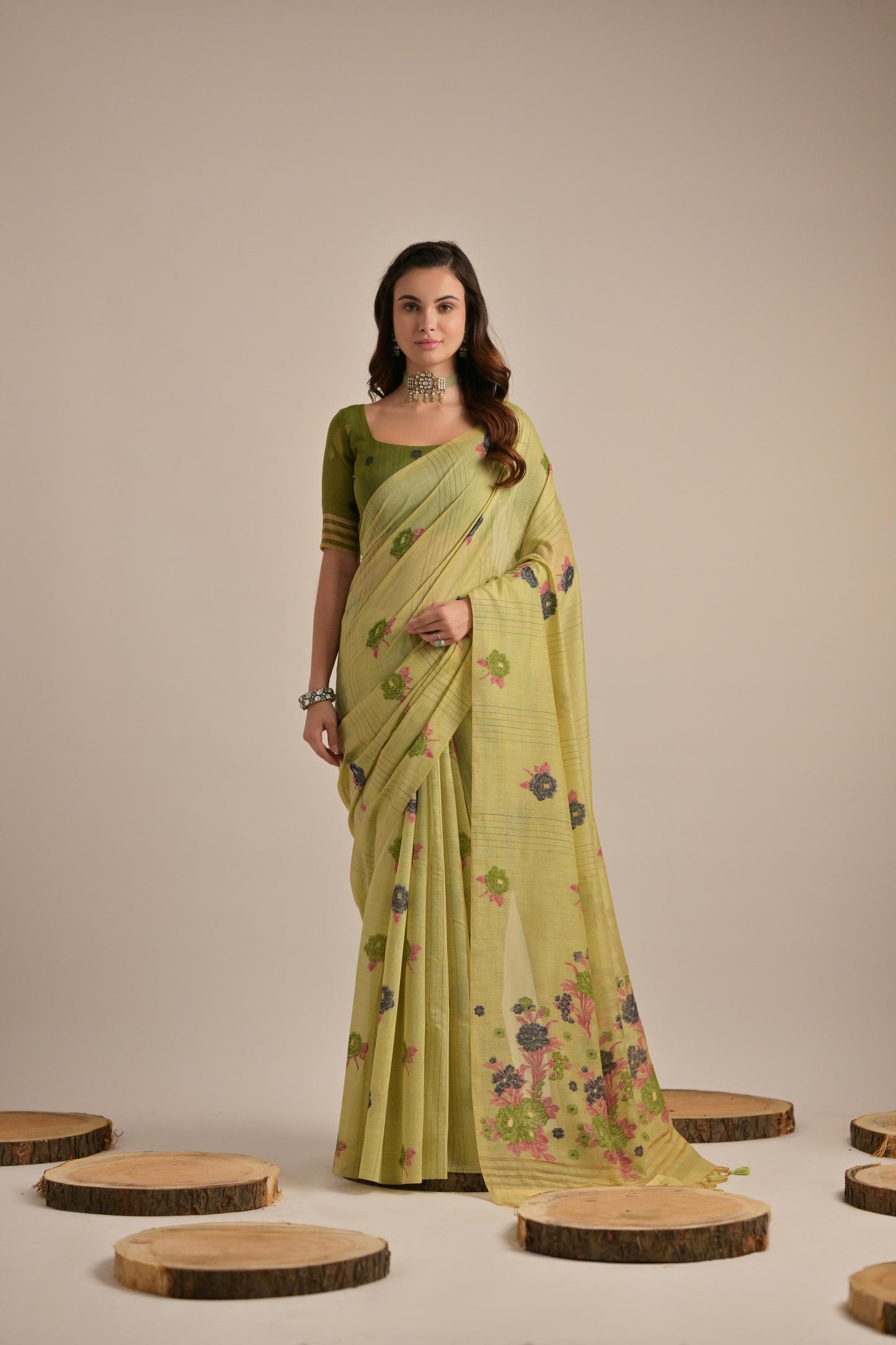 Premium soft Muga Cotton Saree