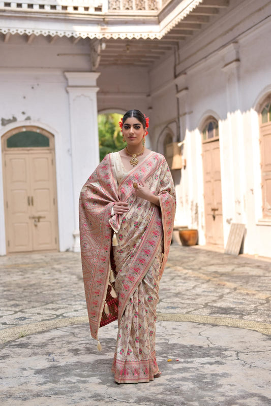 Soft Pashmina Silk Saree