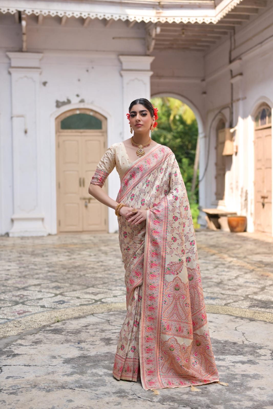 Soft Pashmina Silk Saree