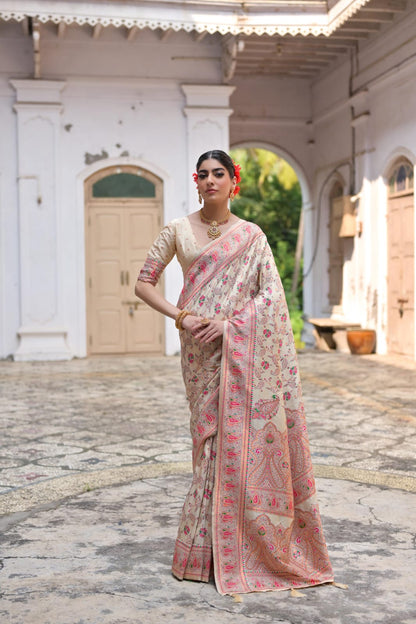 Soft Pashmina Silk Saree