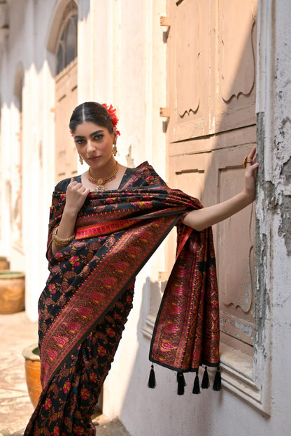 Soft Pashmina Silk Saree