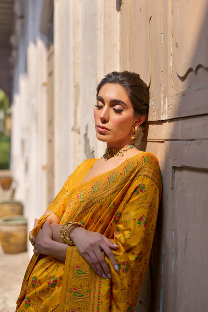 Soft Pashmina Silk Saree