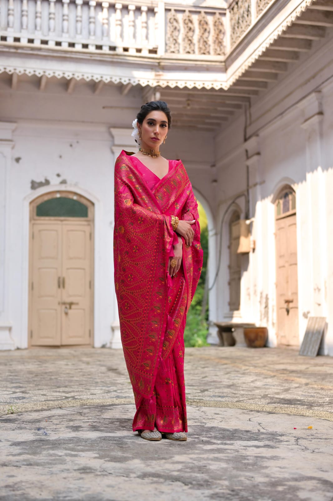Soft Pashmina Silk Saree