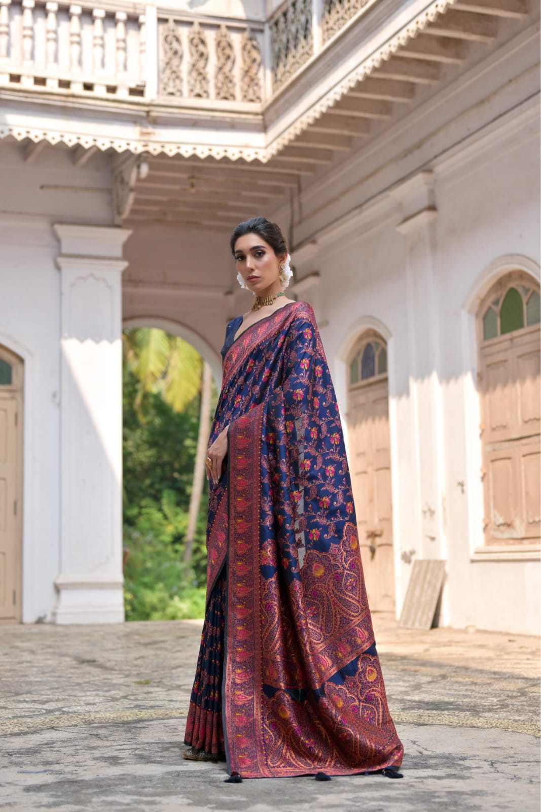 Soft Pashmina Silk Saree