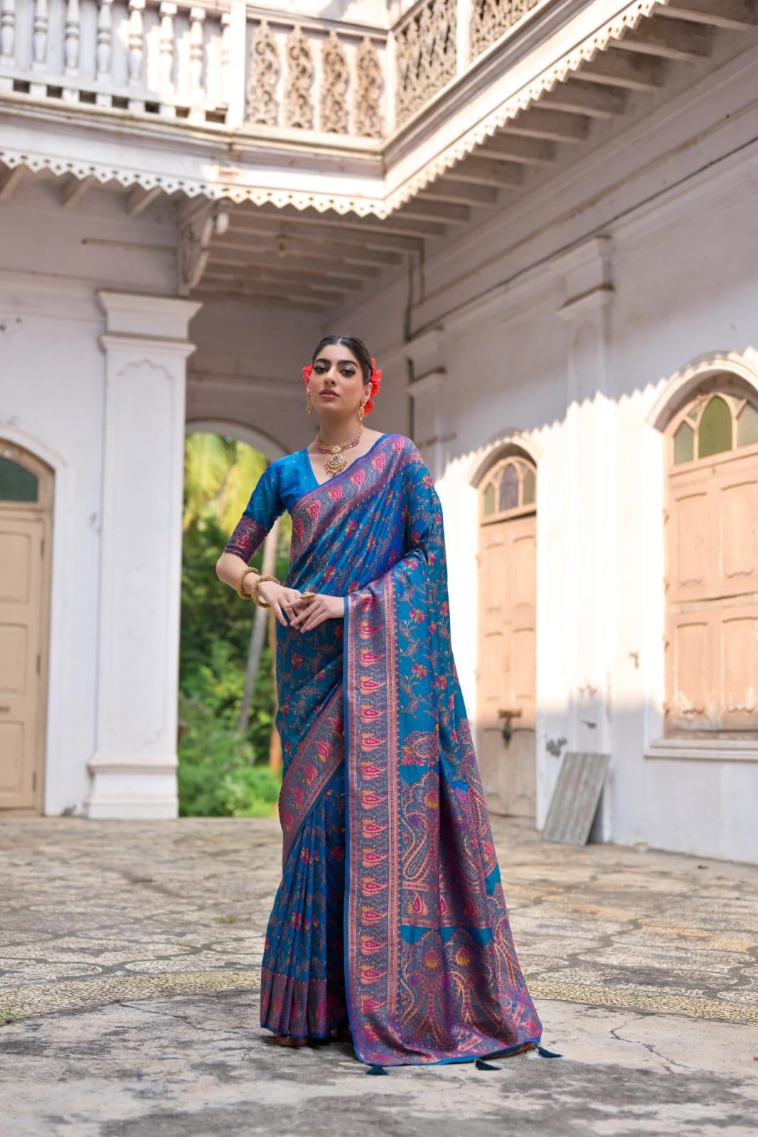 Soft Pashmina Silk Saree