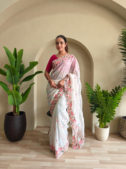 Pure Crush Silk Saree