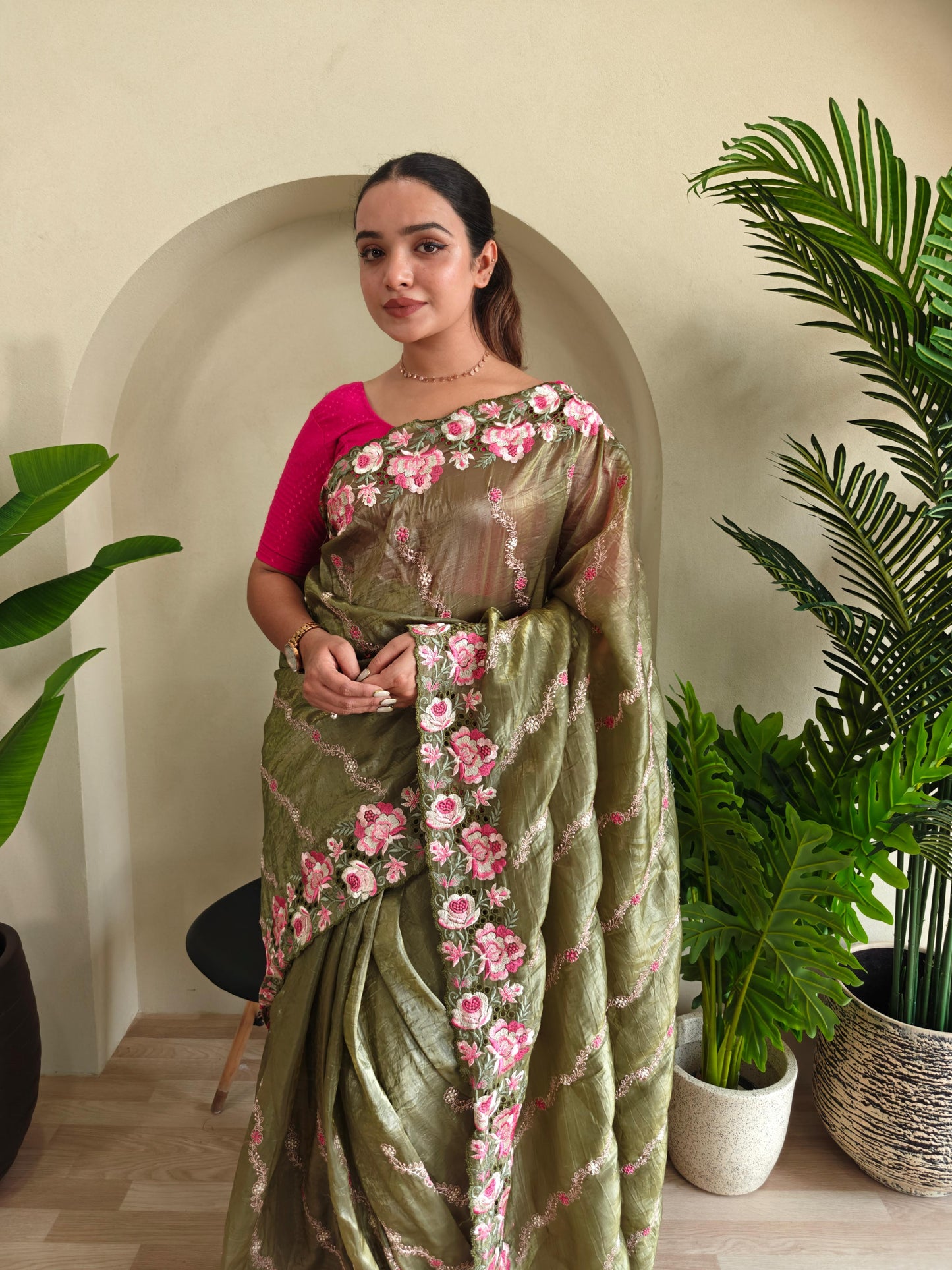 Pure Crush Silk Saree