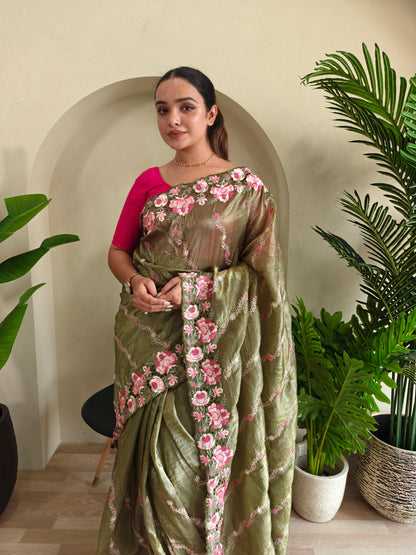 Pure Crush Silk Saree