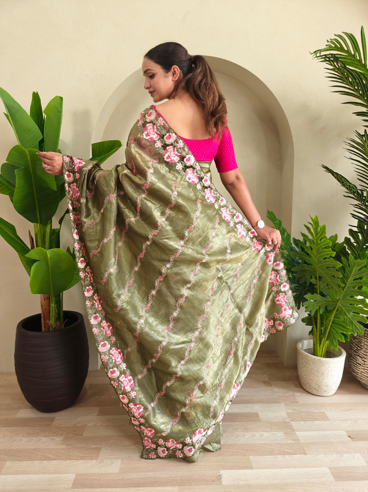 Pure Crush Silk Saree