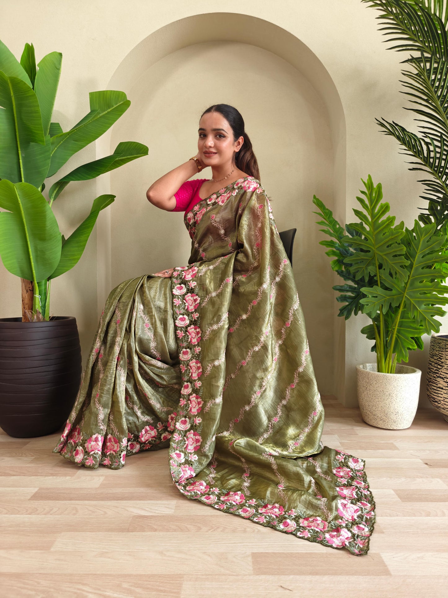 Pure Crush Silk Saree