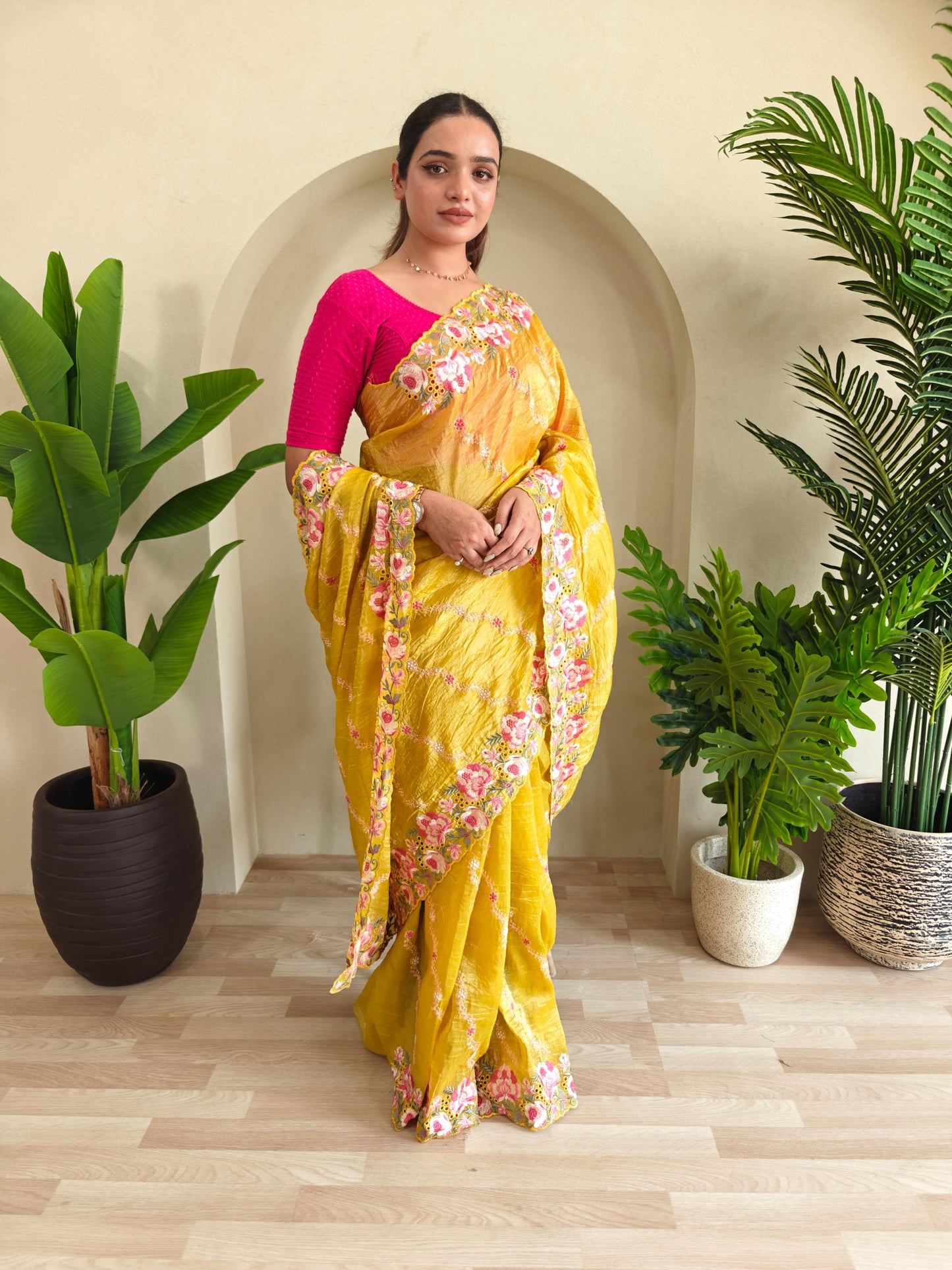 Pure Crush Silk Saree