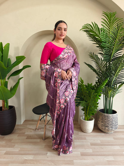 Pure Crush Silk Saree