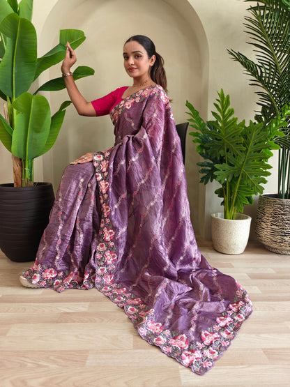 Pure Crush Silk Saree