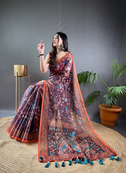 Pure Malai Cotton Saree