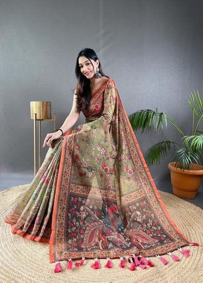 Pure Malai Cotton Saree