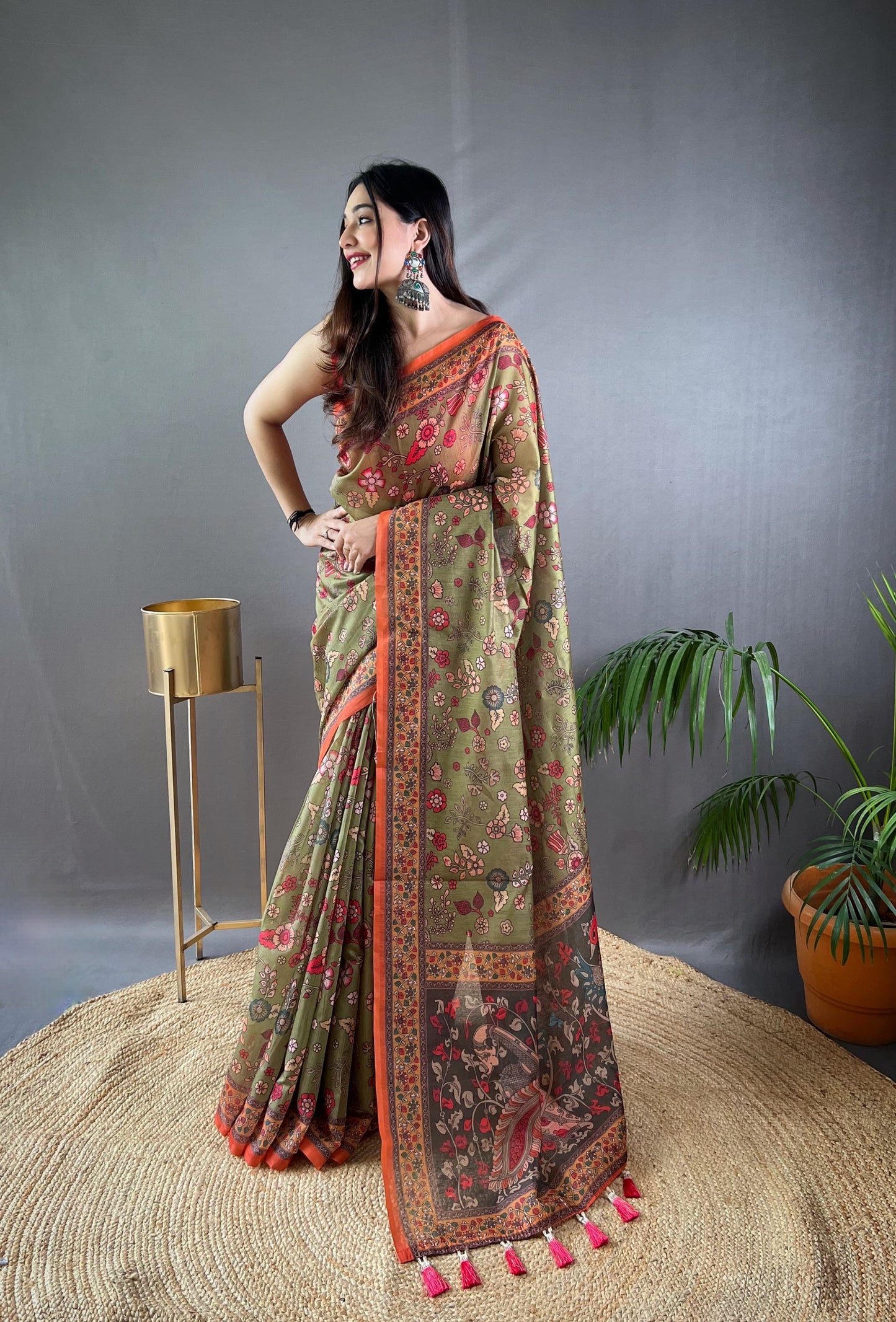 Pure Malai Cotton Saree