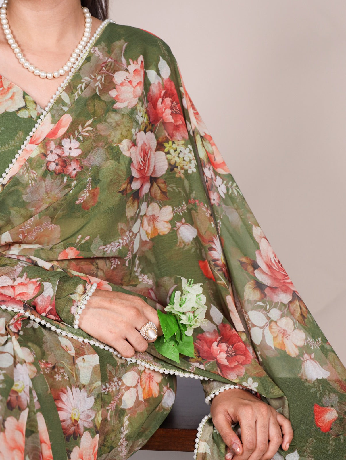 Weightless Marbal Printed Saree