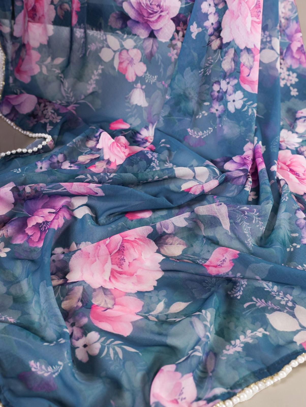 Weightless Marbal Printed Saree