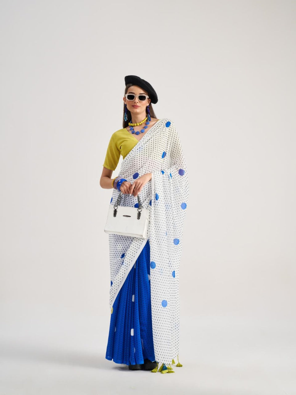 Archie Georgette with Fancy Latkans & Digital Printed Saree
