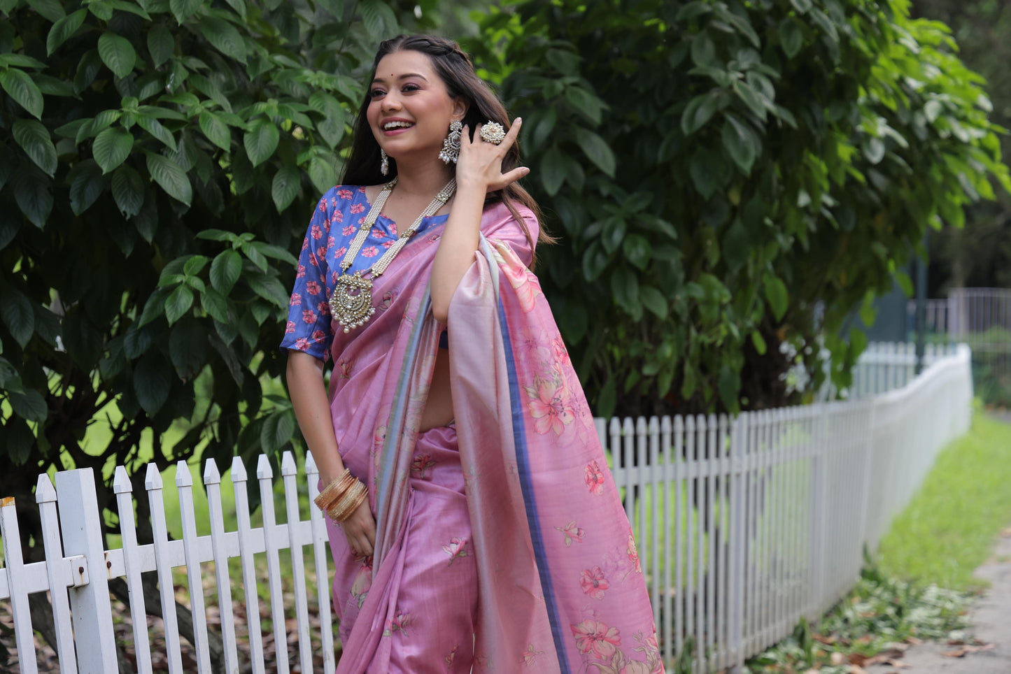 Soft Tussar Printed Silk saree