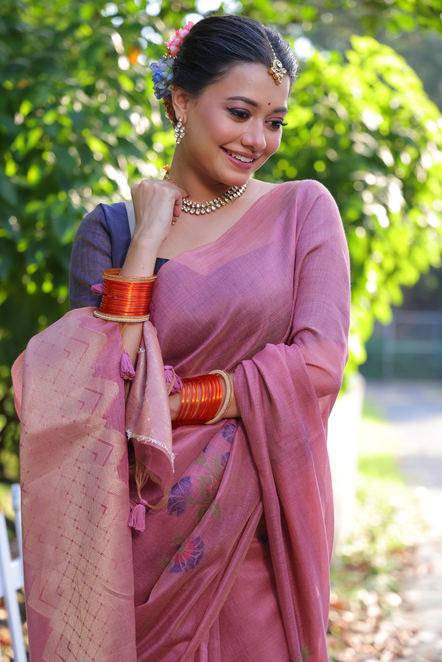 Premium soft Muga Cotton saree