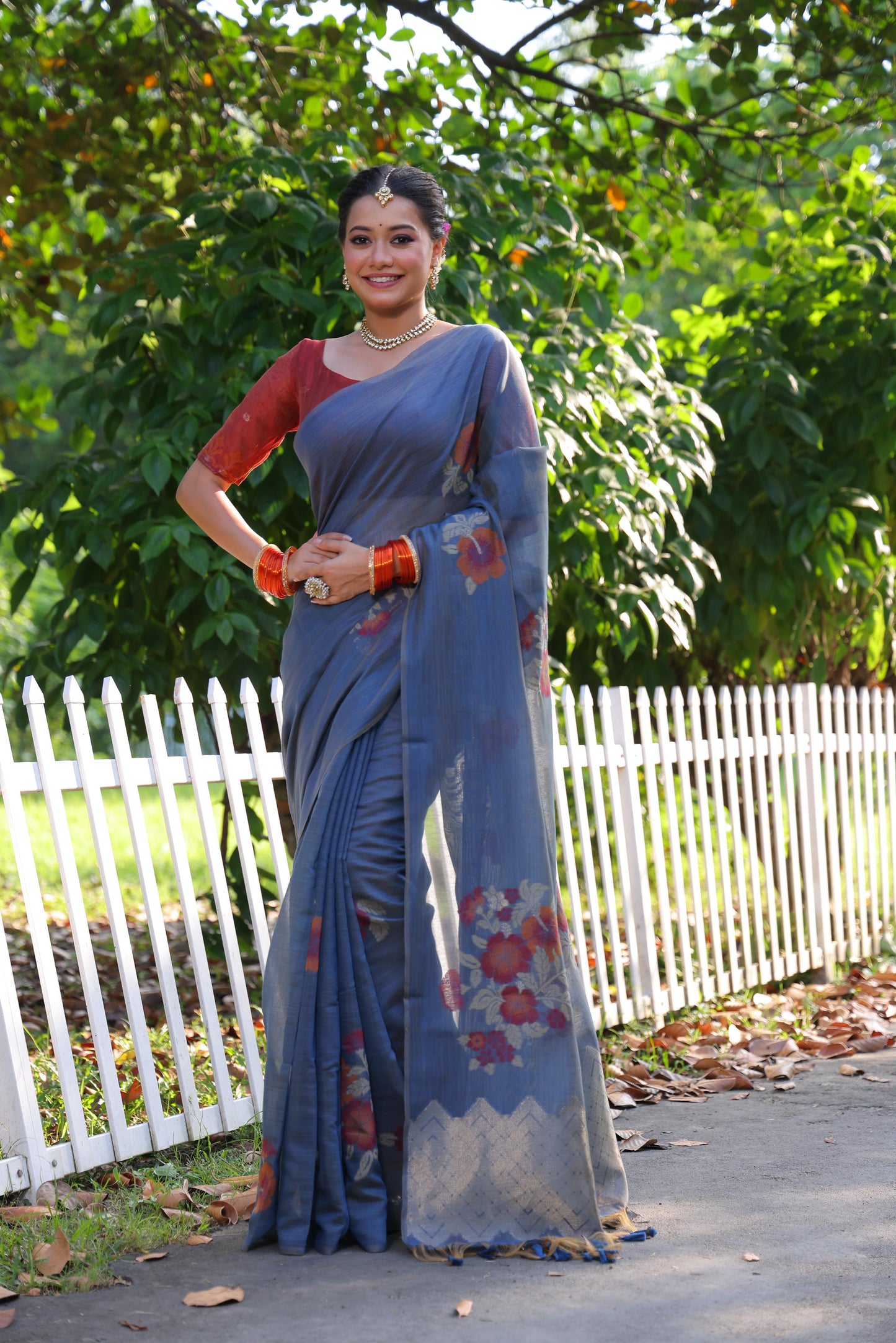 Premium soft Muga Cotton saree