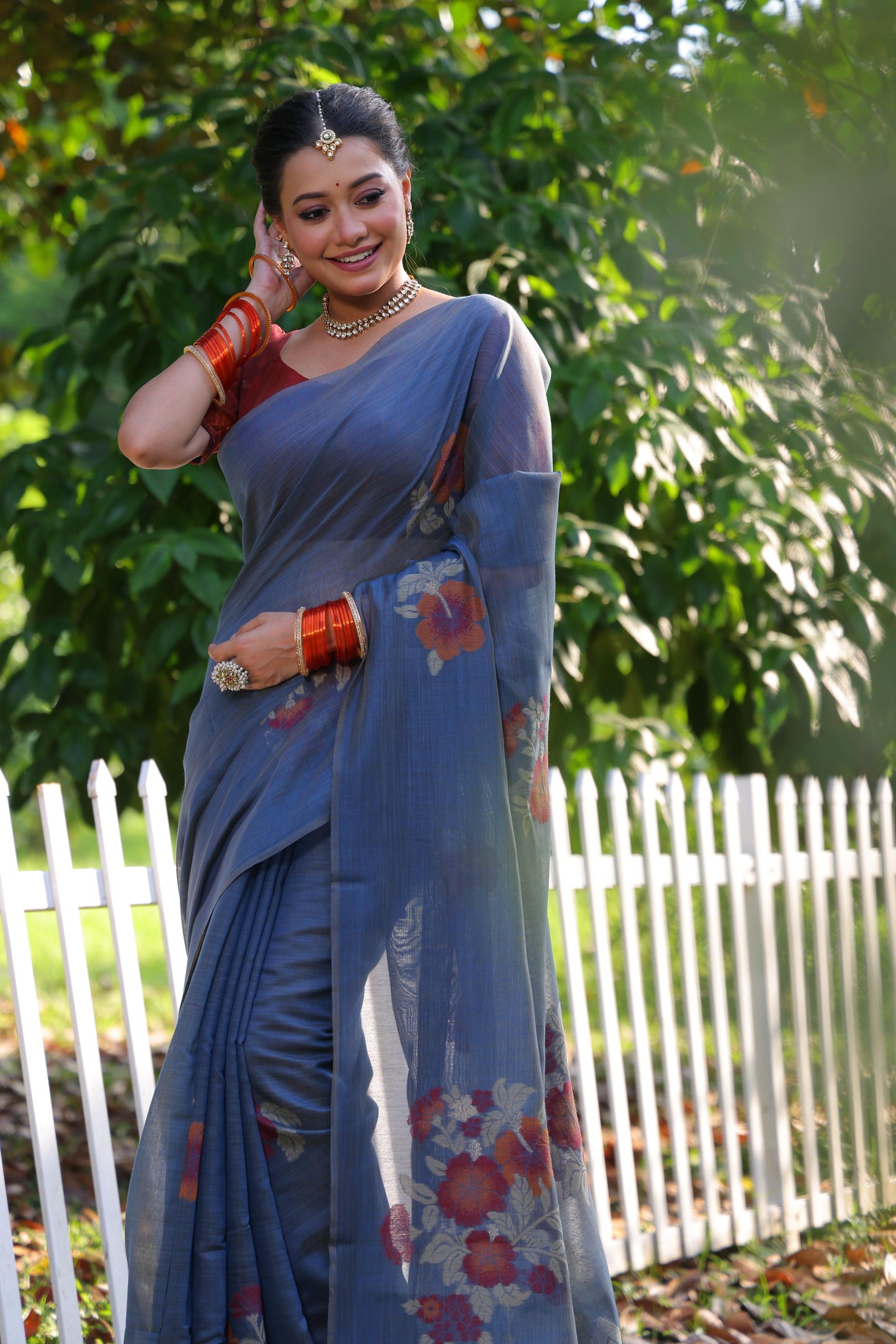 Premium soft Muga Cotton saree