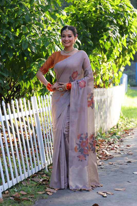 Premium soft Muga Cotton saree