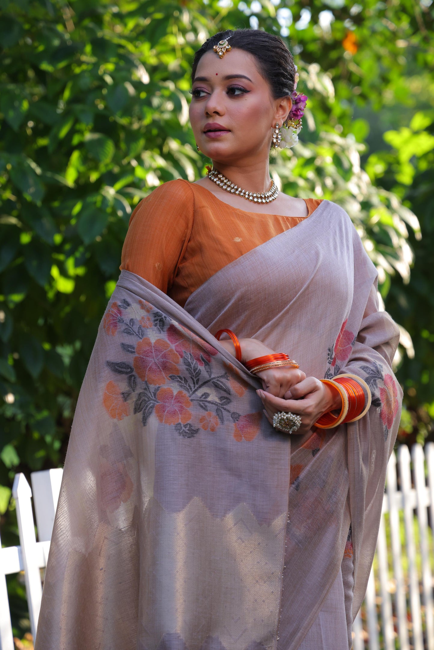 Premium soft Muga Cotton saree