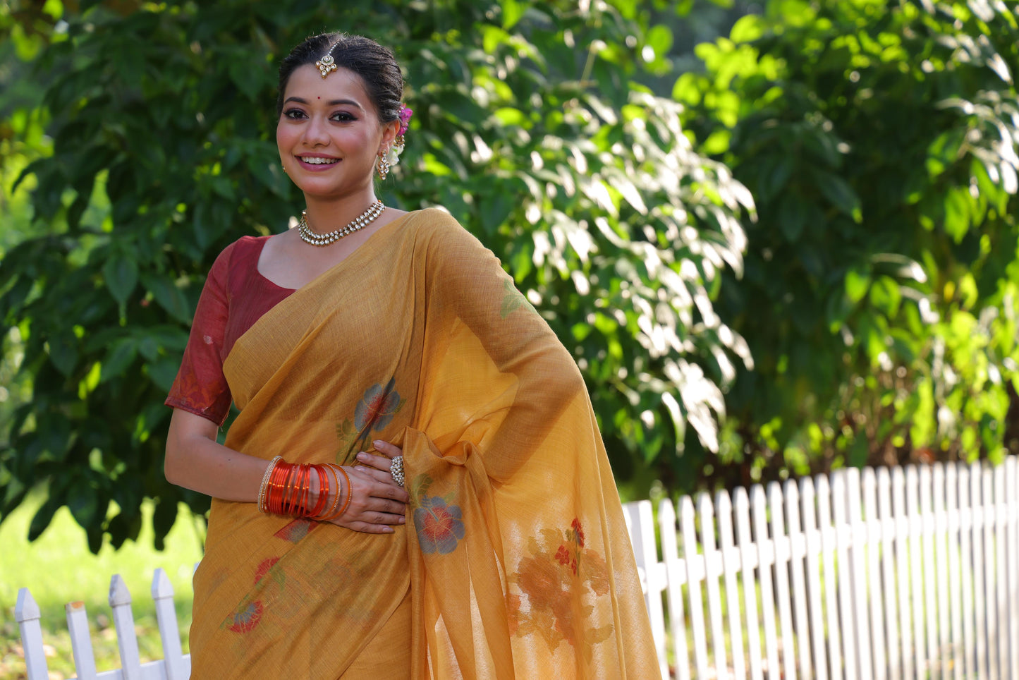 Premium soft Muga Cotton saree